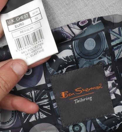 Mens UK Size 40 Ben Sherman Regular Grey Suit Jacket