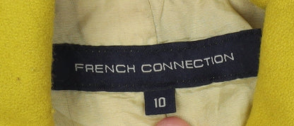 French Connection Women's Yellow Wool Blend Coat Size 10