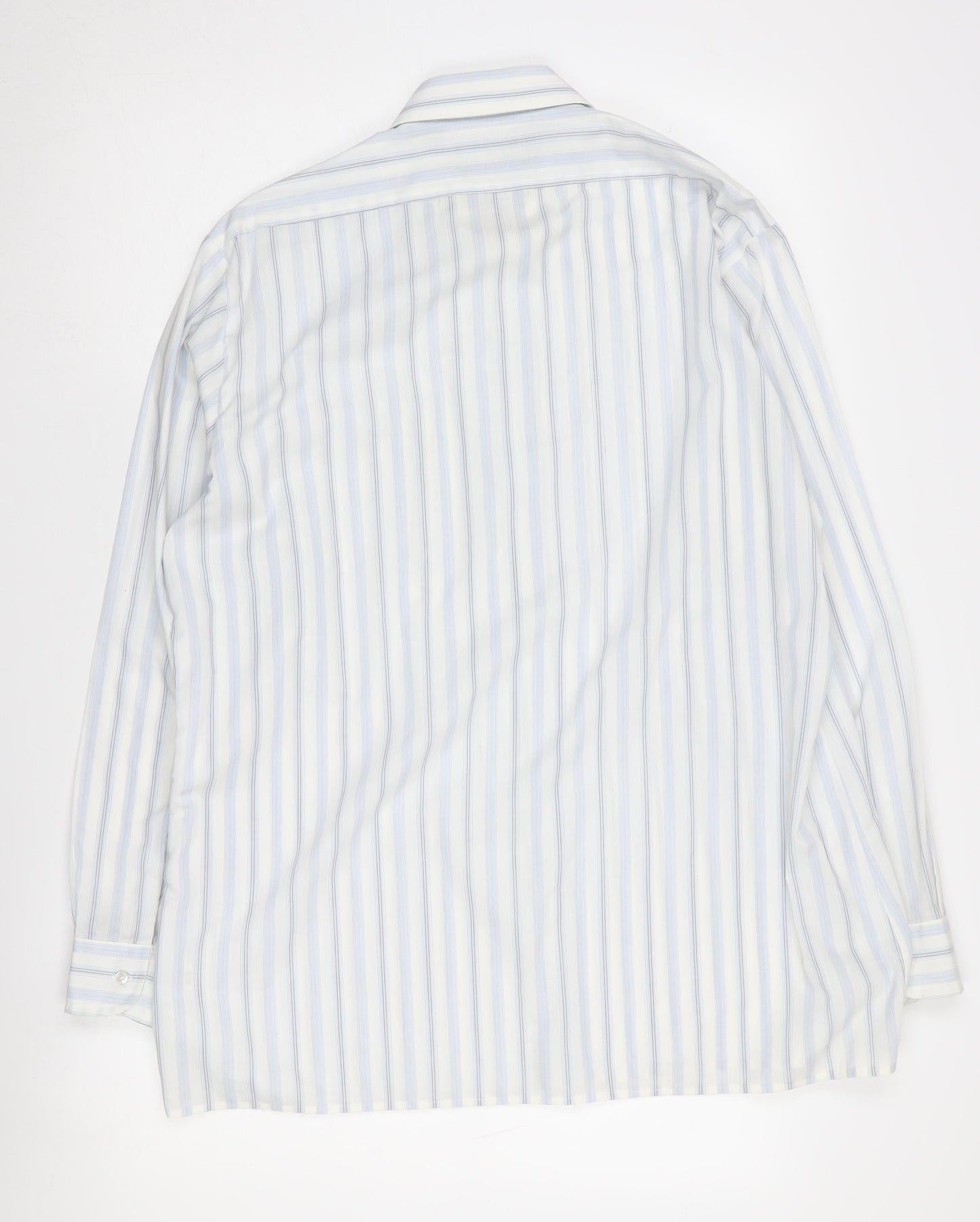Stafford Men's Blue Striped Long Sleeve Button-Up Shirt