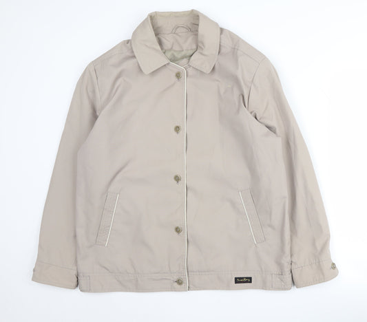 Womens UK Size 16 David Barry Beige Basic Jacket