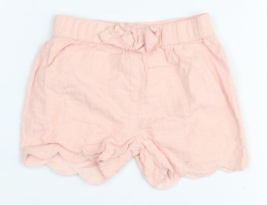 Mothercare Pink Baby Shorts, Unisex 6-9 Months, Cotton Blend, Elastic Waist
