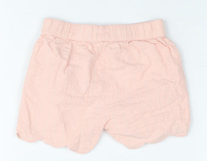 Mothercare Pink Baby Shorts, Unisex 6-9 Months, Cotton Blend, Elastic Waist