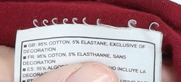 Nike Red 3/4 Sleeve T-Shirt Unisex L Comfortable Fit