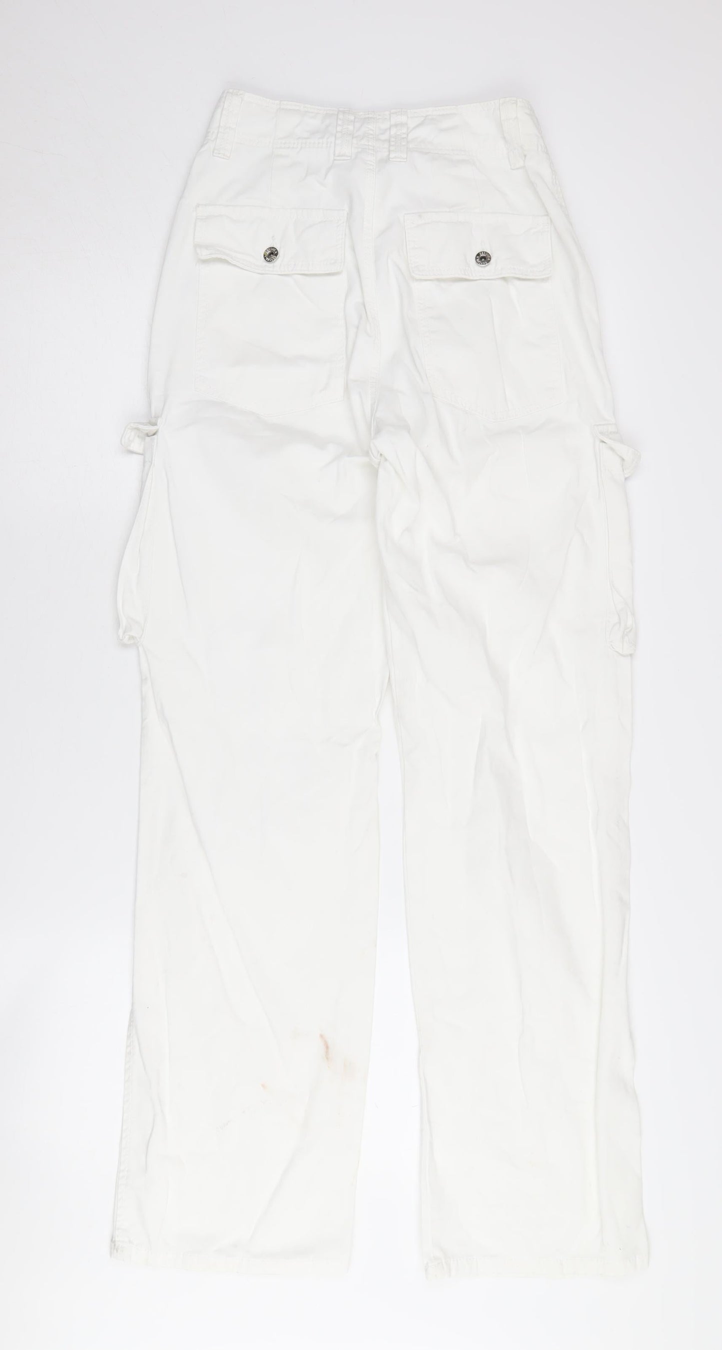 Womens UK Size 6 Bershka  Cargo White Trousers