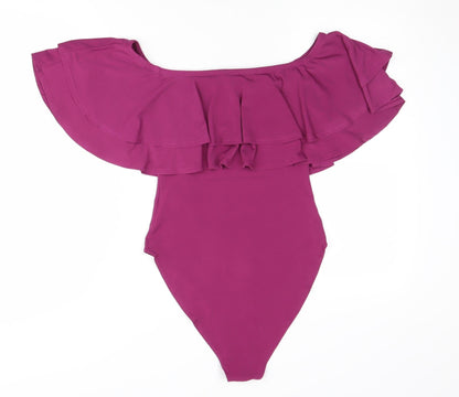 New Look Women's Purple Off-Shoulder Bodysuit Size 12