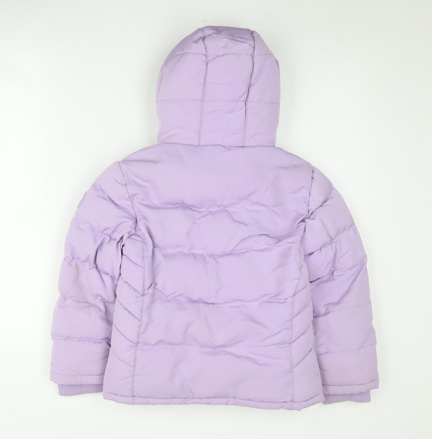 SoulCal & Co Girls Purple Puffer Jacket 7-8 Years Hooded
