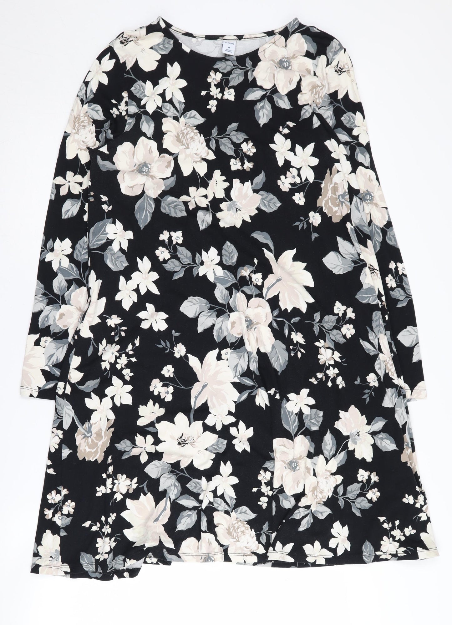 Old Navy Women's Black Floral Medium Shift Dress