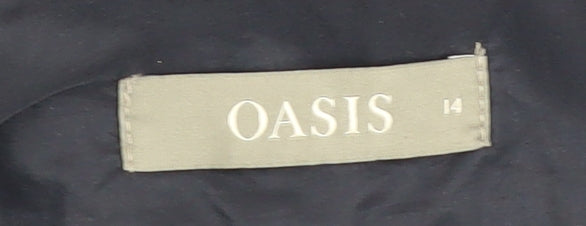 Womens UK Size 14 Oasis Regular Fit  Black Trousers