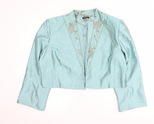 Roman Women’s Blue Floral Cropped Blazer UK 20