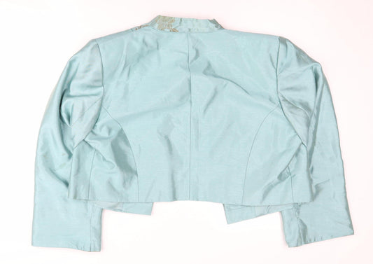 Roman Women’s Blue Floral Cropped Blazer UK 20