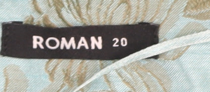 Roman Women’s Blue Floral Cropped Blazer UK 20