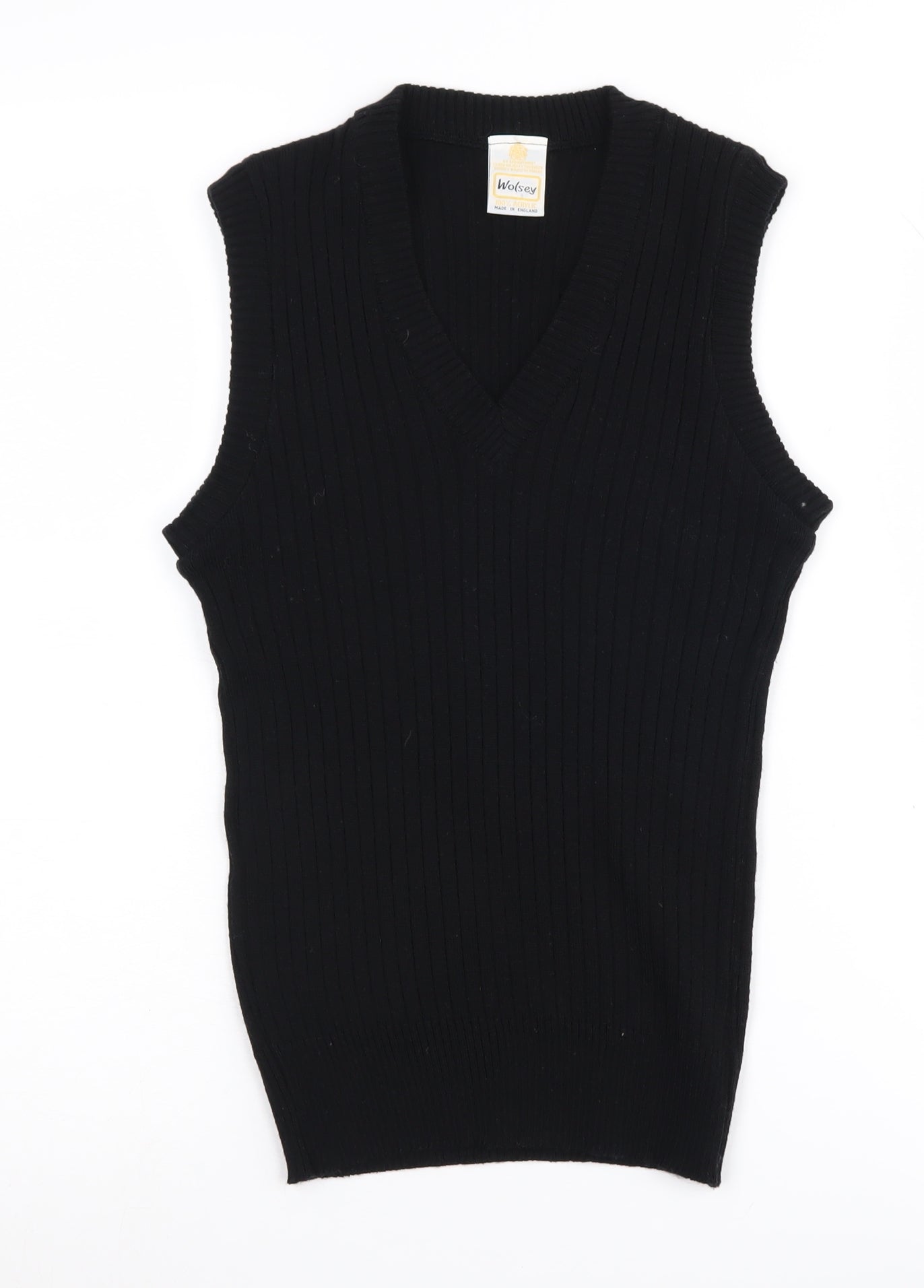 Womens UK Size 12 Wolsey Black Vest Jumper