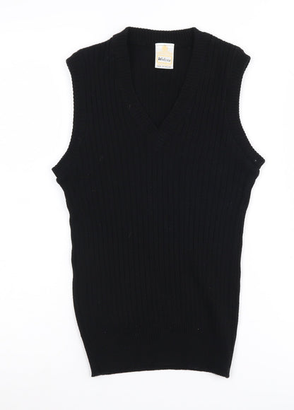 Womens UK Size 12 Wolsey Black Vest Jumper