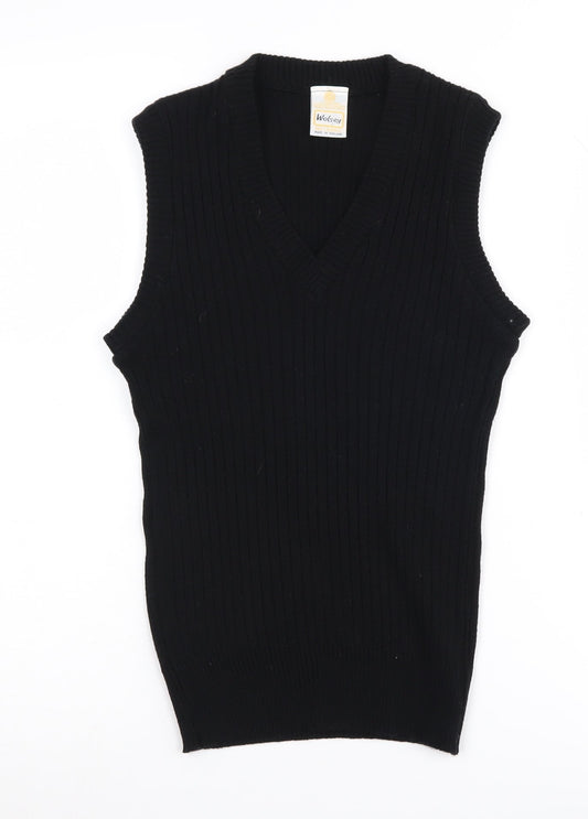 Womens UK Size 12 Wolsey Black Vest Jumper