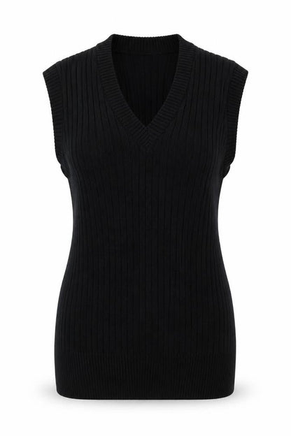 Womens UK Size 12 Wolsey Black Vest Jumper