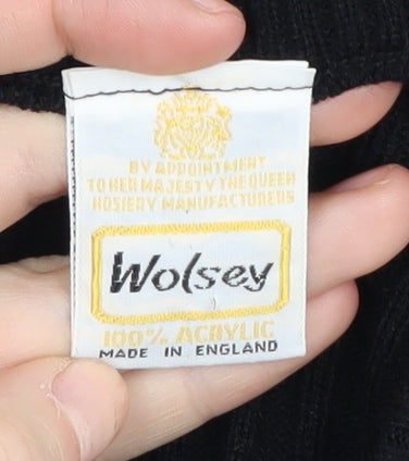 Womens UK Size 12 Wolsey Black Vest Jumper