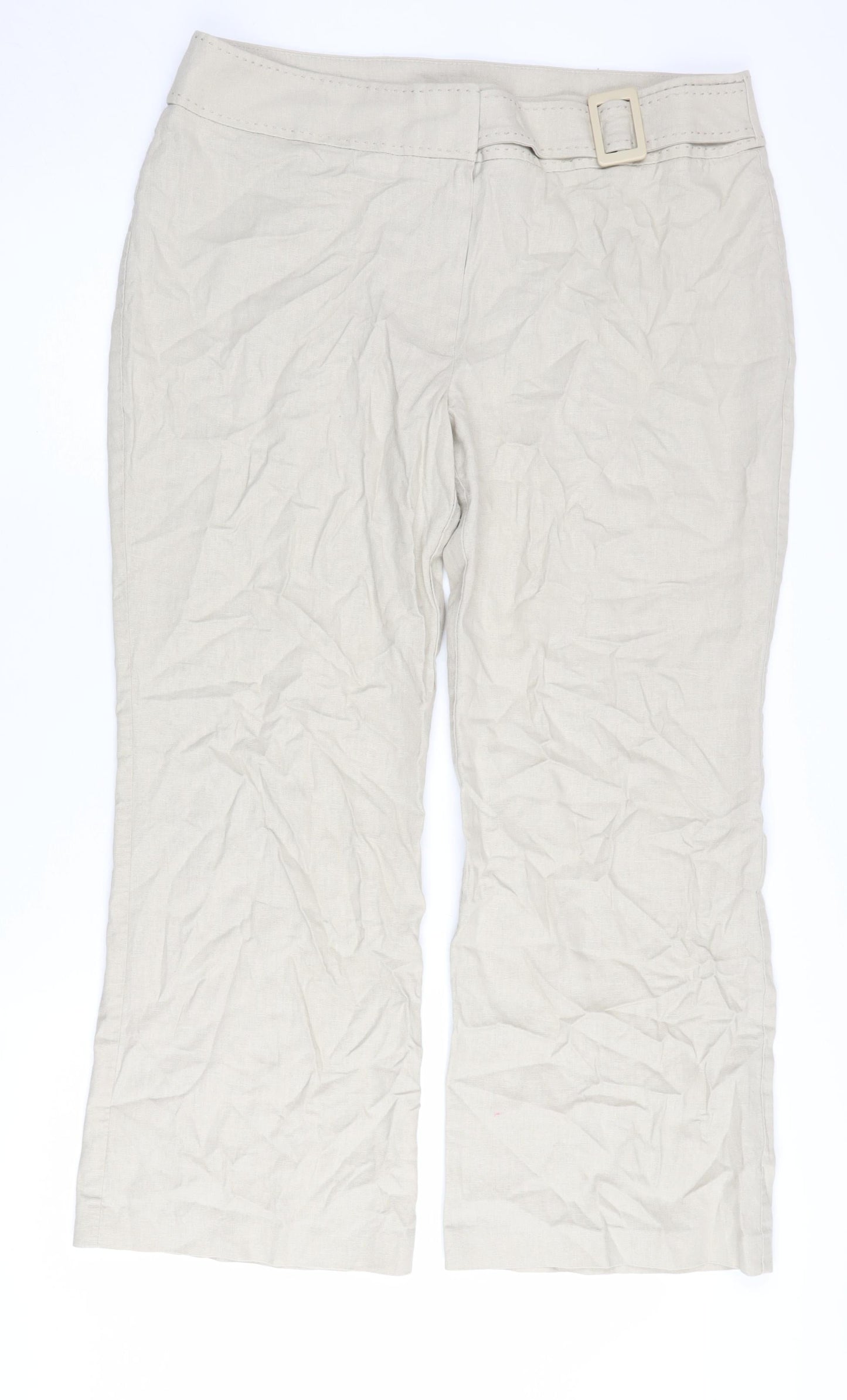 Womens UK Size 16 Marks and Spencer   Beige Trousers