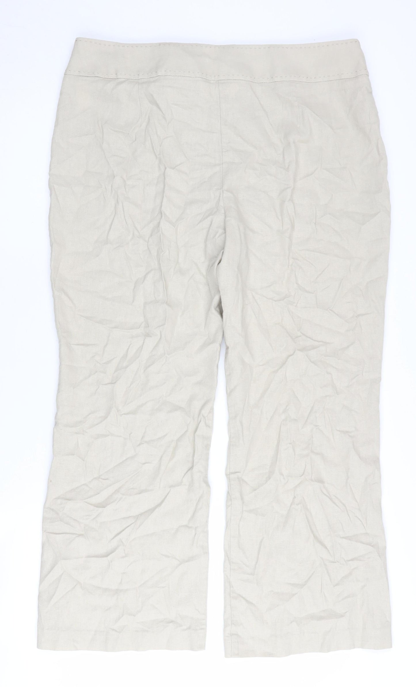 Womens UK Size 16 Marks and Spencer   Beige Trousers