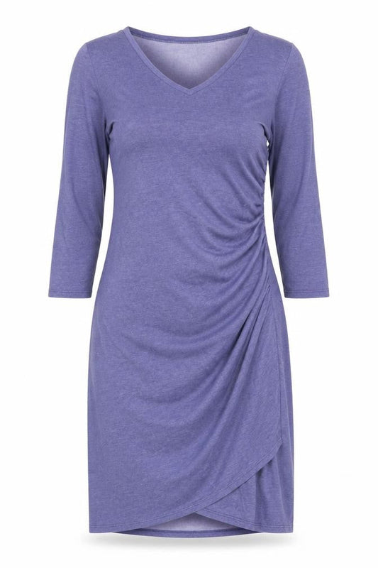 Scarlett Women's Blue Dress, M, V-Neck, 3/4 Sleeve
