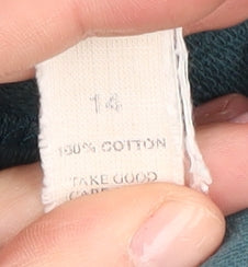 Hawkshead Women's Green V-Neck Long Sleeve Top Size 14