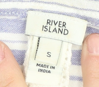 Womens UK Size S River Island Blue  Button-Up