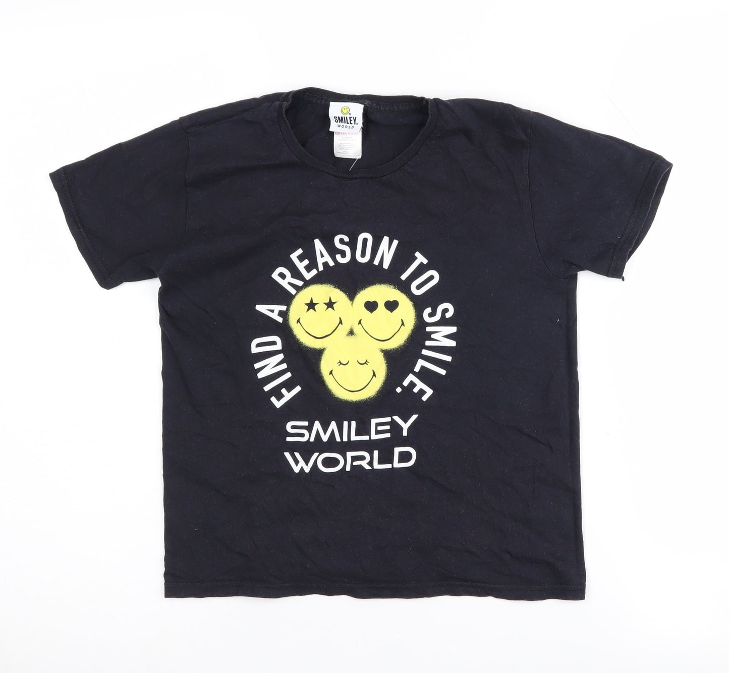 Miss E-Vie Girls Black Graphic T-Shirt 7-8 Years