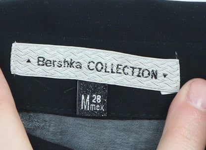 Bershka Women's Black Button-Up Medium Shirt