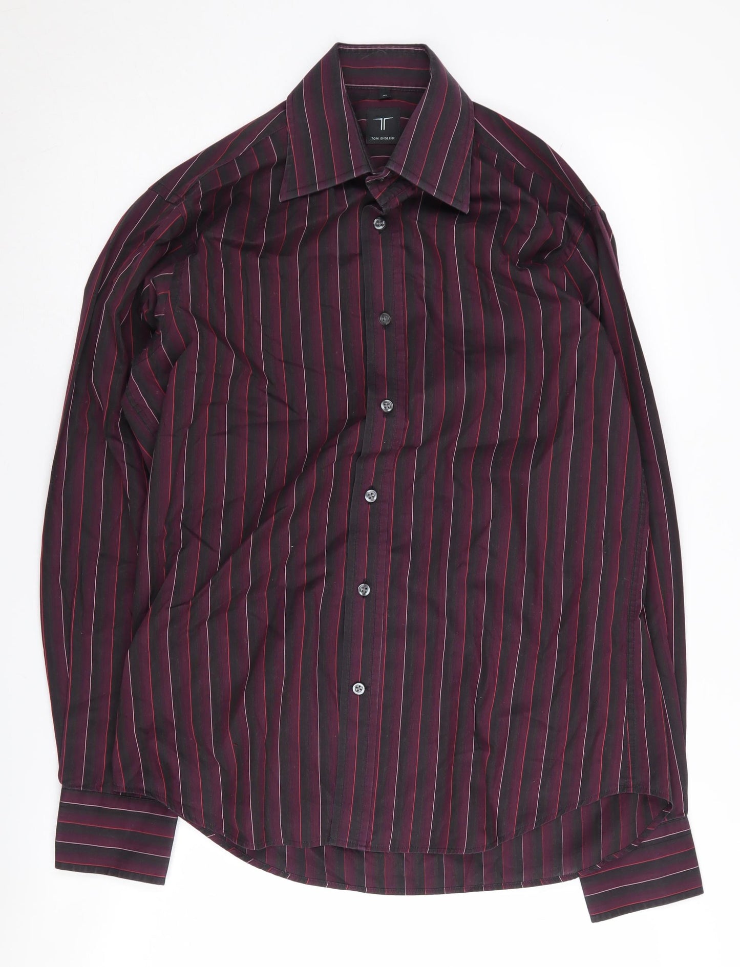 Tom English Men's Multicoloured Striped Shirt M