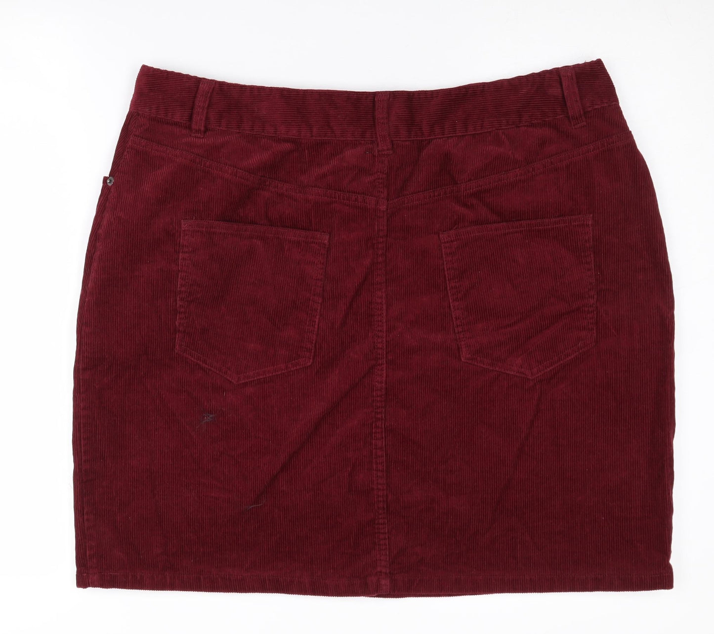 ASOS Women's Red Corduroy Skirt Size 18 with Pockets