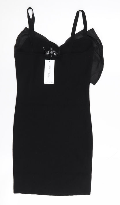 Miss Selfridge Women's Black Bodycon Dress Size 8-10