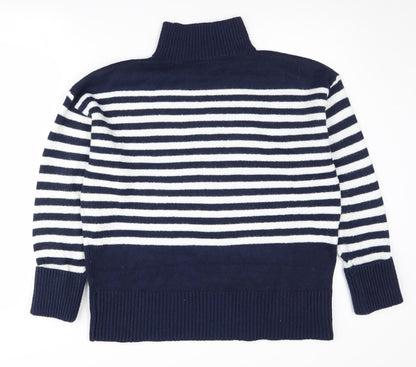 ASOS DESIGN Women's Blue Striped Pullover Jumper S
