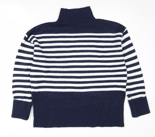 ASOS DESIGN Women's Blue Striped Pullover Jumper S