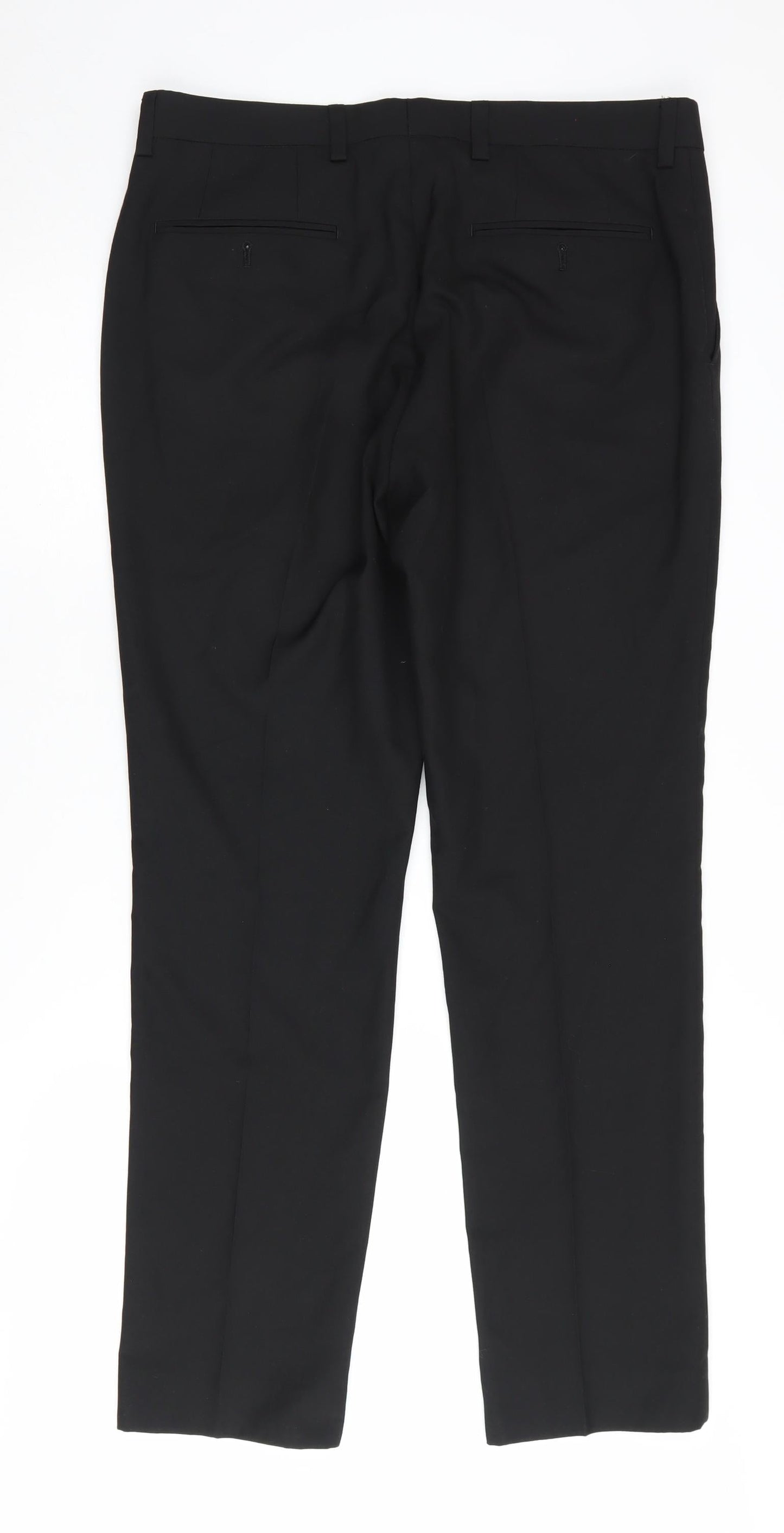 Next Men's Black Regular Fit Trousers Size 34