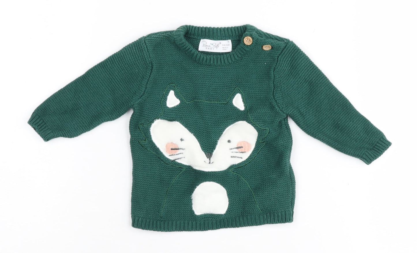René Rofé Unisex Baby Green Animal Jumper 3-6 Months