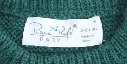 René Rofé Unisex Baby Green Animal Jumper 3-6 Months