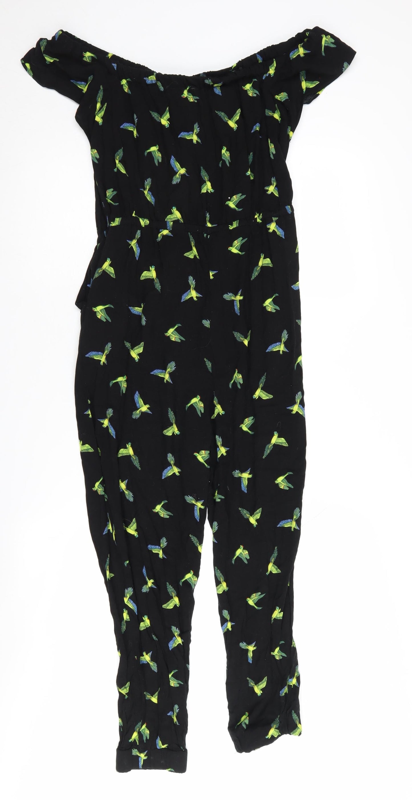 Oasis Women's Black Animal Print Jumpsuit Size 10