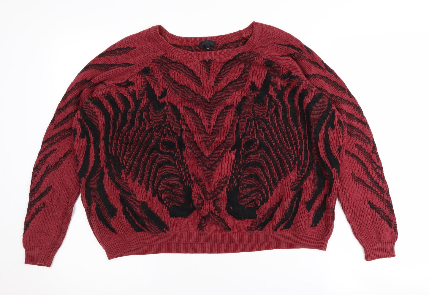 Womens UK Size 10 River Island Red Pullover Jumper