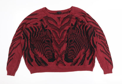 Womens UK Size 10 River Island Red Pullover Jumper