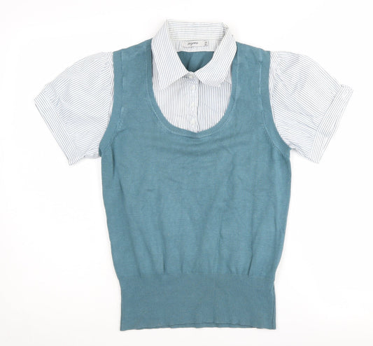 Womens UK Size UK 14 Zingara Blue Vest Jumper