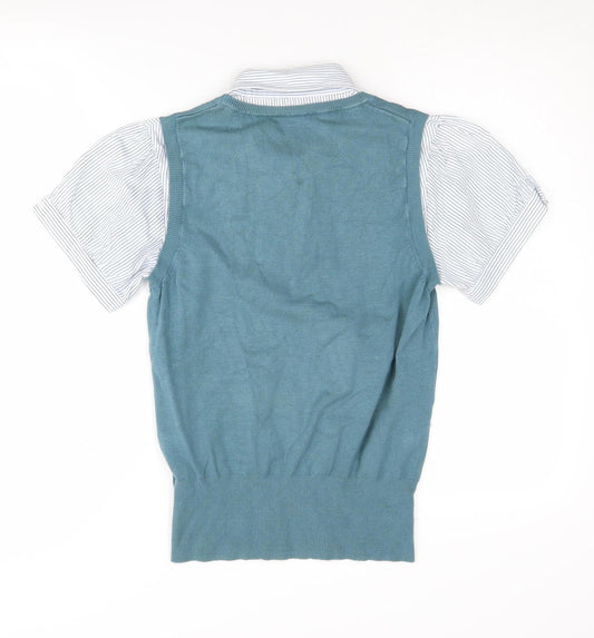 Womens UK Size UK 14 Zingara Blue Vest Jumper
