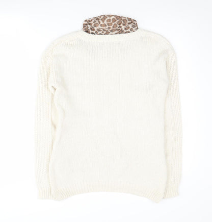 Womens UK Size 8 NEXT Ivory Pullover Jumper