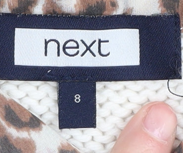 Womens UK Size 8 NEXT Ivory Pullover Jumper