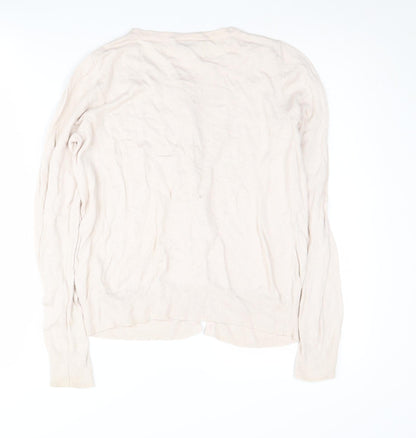 Womens UK Size M Warehouse Ivory Cardigan Jumper