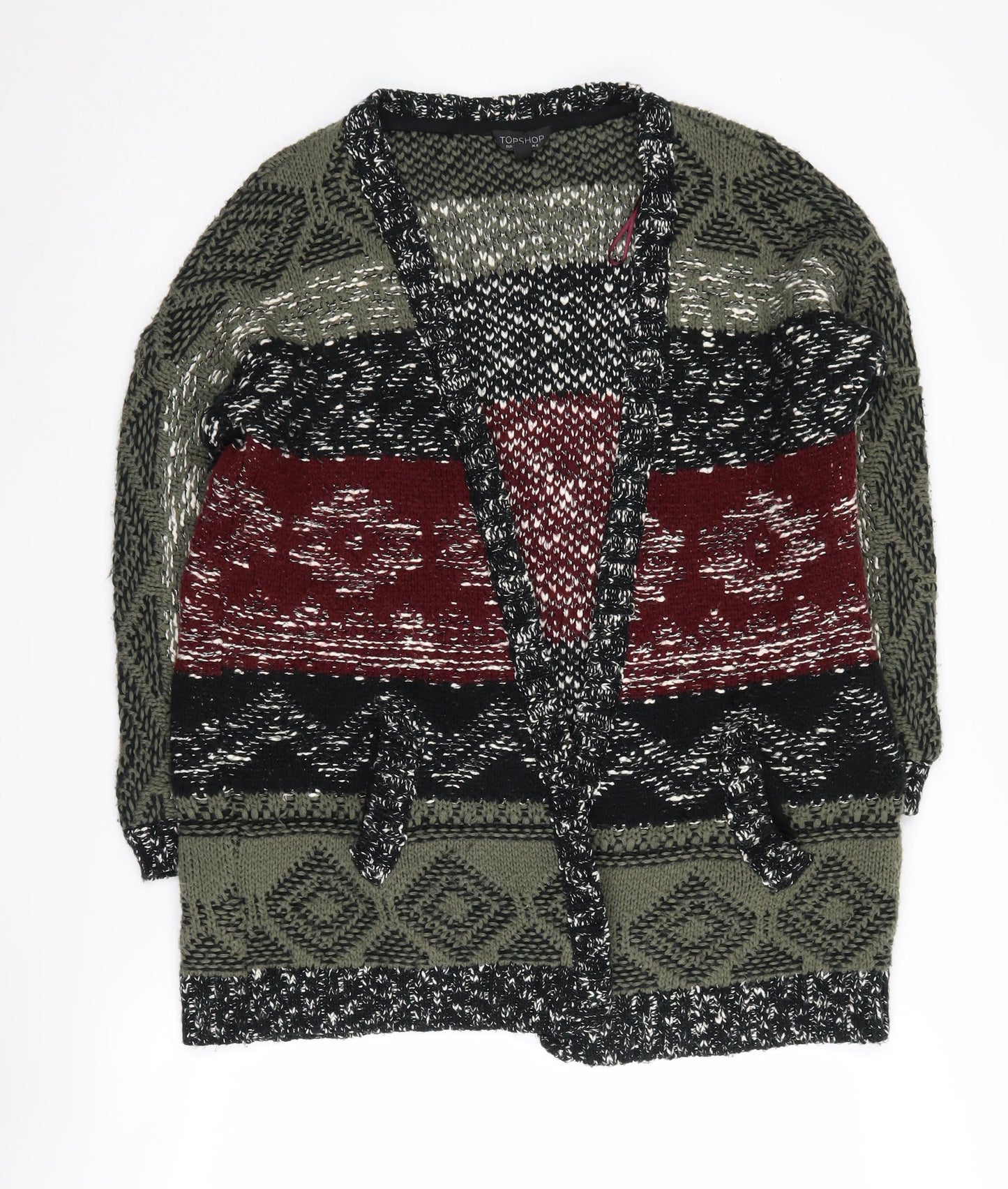 Womens UK Size 8 Topshop Multicoloured Cardigan Jumper