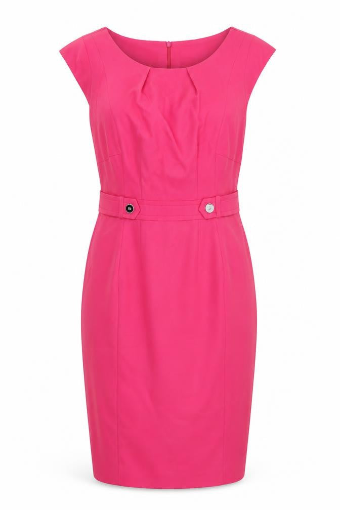 BHS Women's Pink Knee Length Sheath Dress Size 14