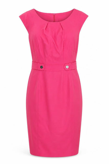 BHS Women's Pink Knee Length Sheath Dress Size 14