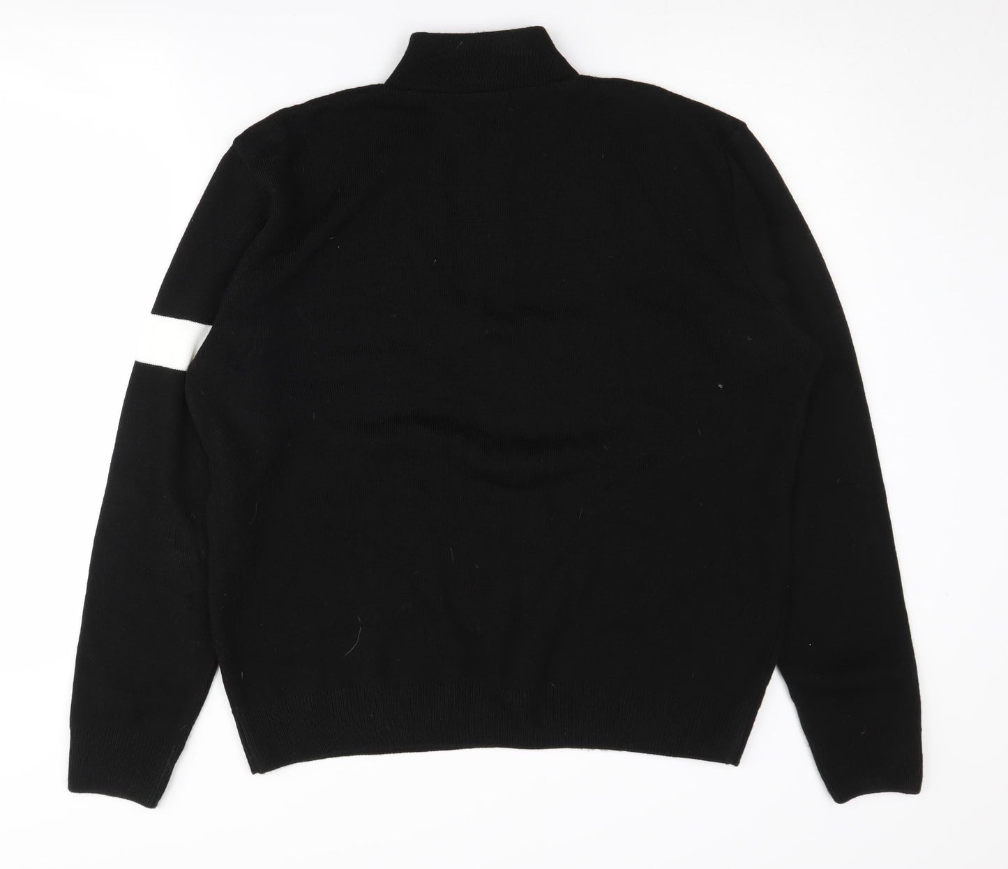 boohooMAN Men's Black Medium Full Zip Jumper