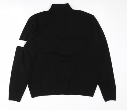 boohooMAN Men's Black Medium Full Zip Jumper