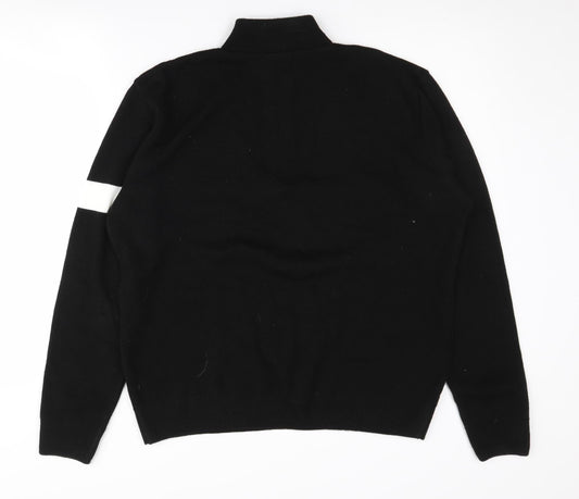 boohooMAN Men's Black Medium Full Zip Jumper