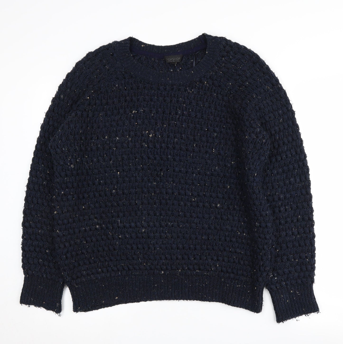 Womens UK Size 10 Topshop Blue Pullover Jumper